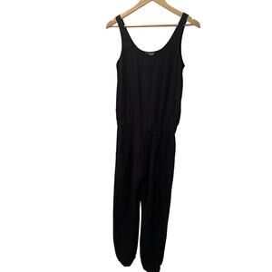 Vince Black Jumpsuit sz 0 Sleeveless Jumpsuit Drawstring Waist Relaxed Fit